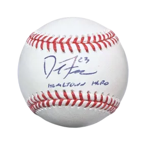 David Freese St Louis Cardinals Autographed Official Major League Baseball w/ "Hometown Hero" Inscription - JSA COA