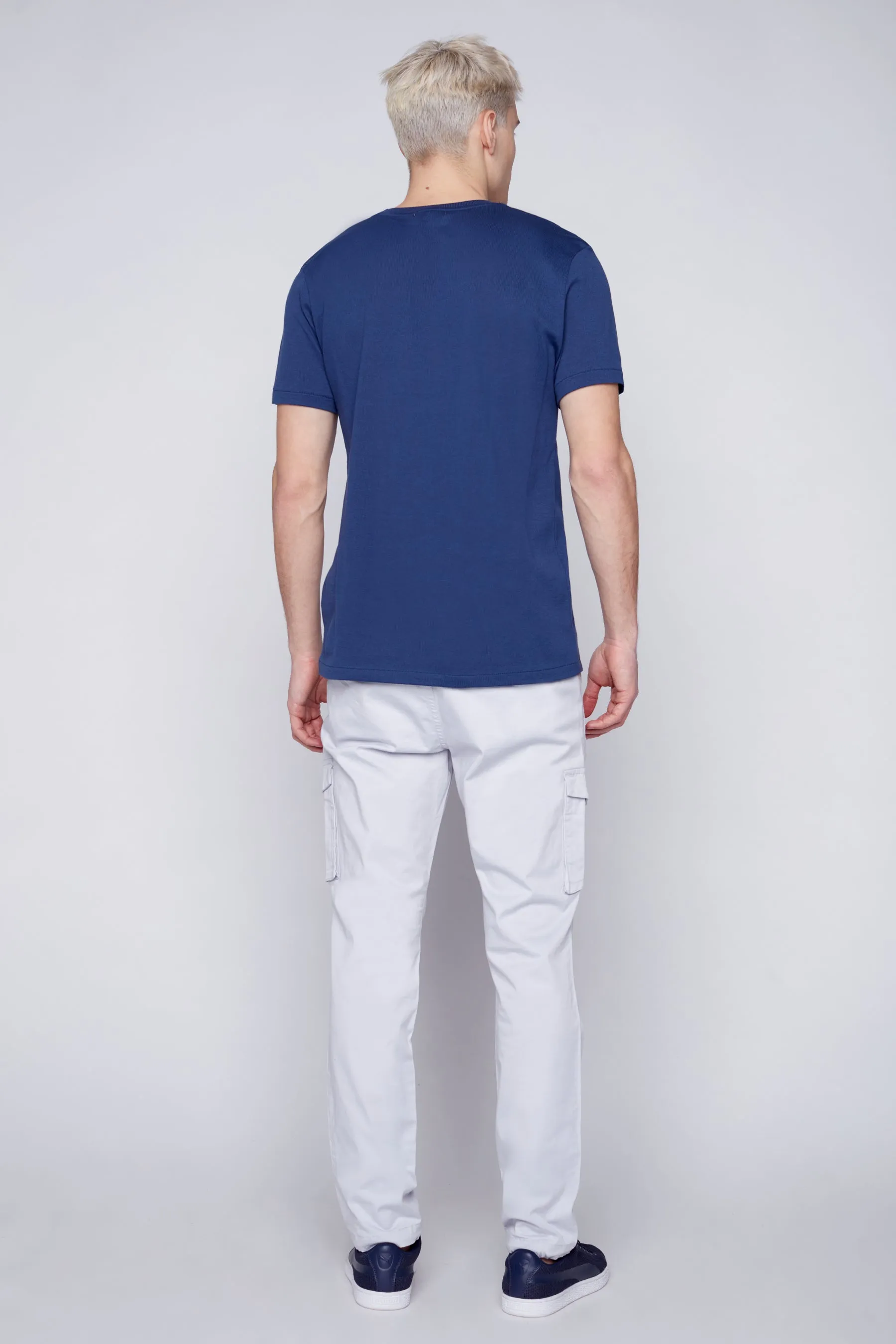 DEAN -  Slim Fit Cargo Chinos (Convertible Joggers) - Frost Blue