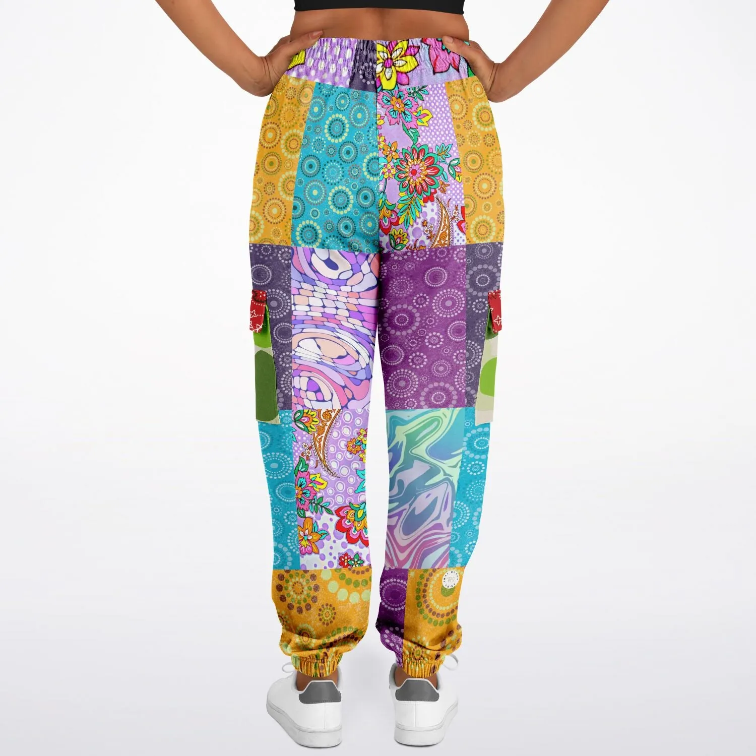 Delirium Hippie Patchwork Solar Flare Unisex Eco-Poly Cargo Joggers