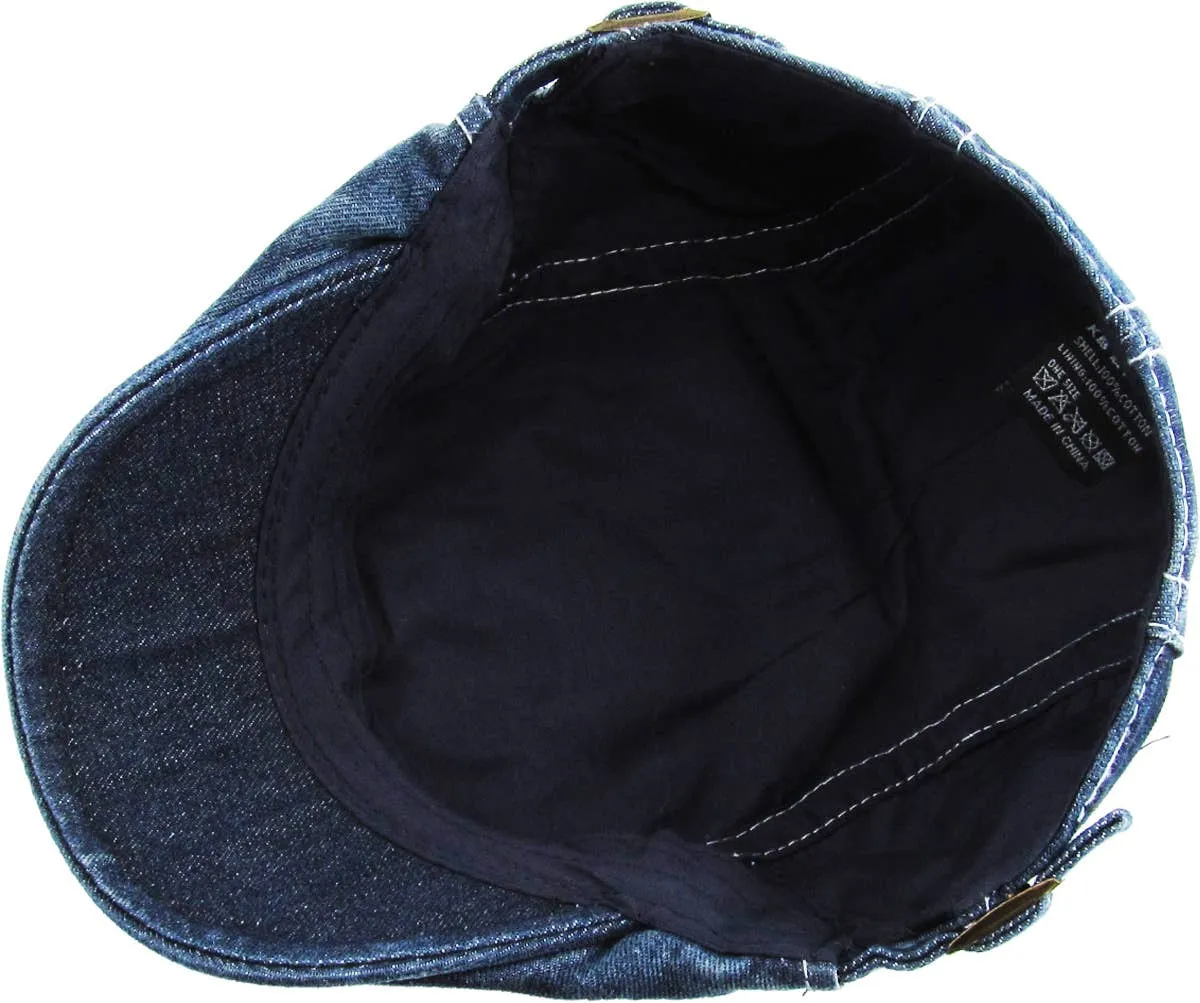 Denim Newsboy Cap