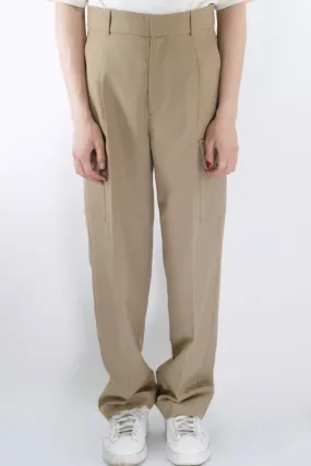 Drôle de Monsieur Le Pantalon Cargo Flanelle Pants - Beige