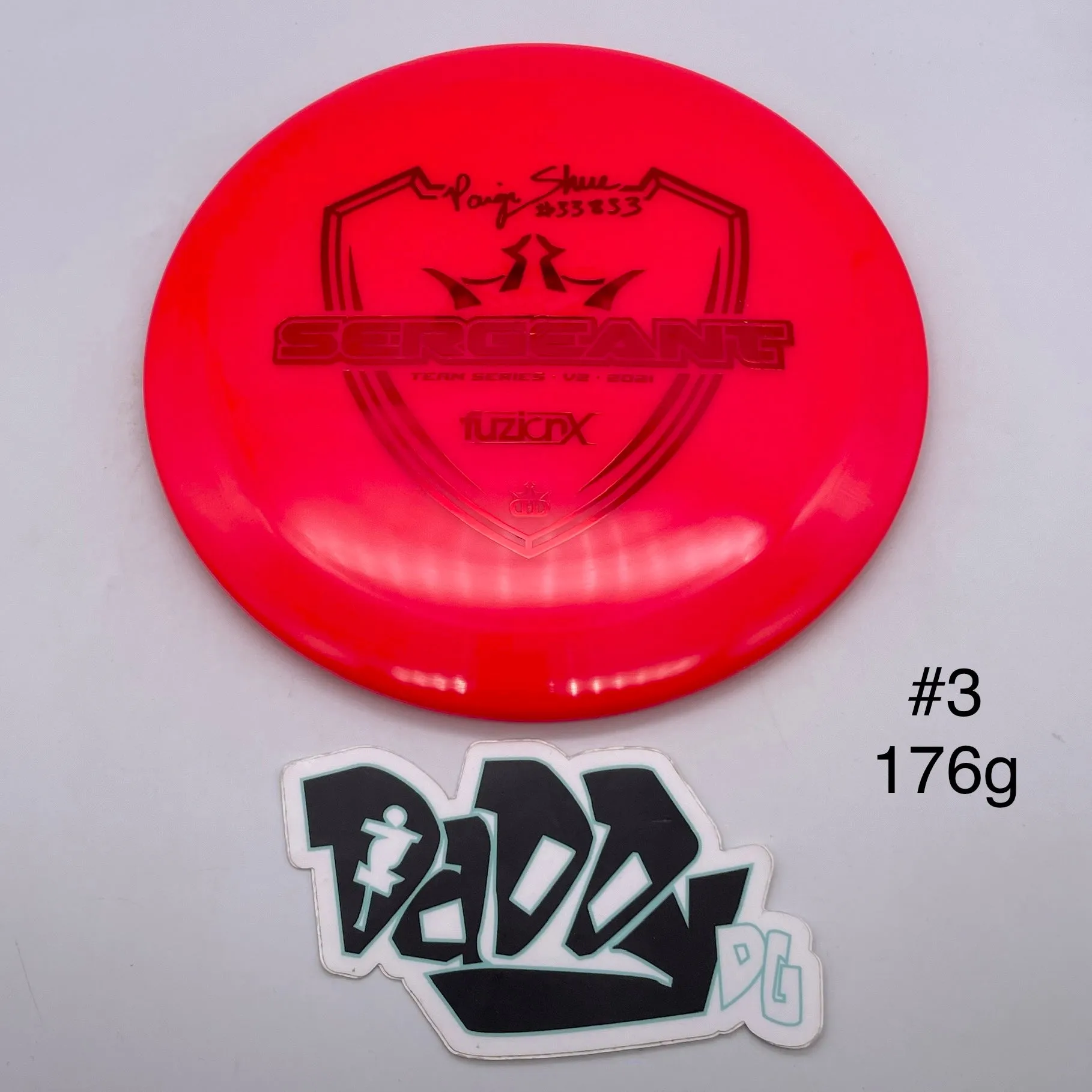 Dynamic Discs Fuzion-X Sergeant 2021 V2 Paige Shue Team Series Overstable Distance Driver