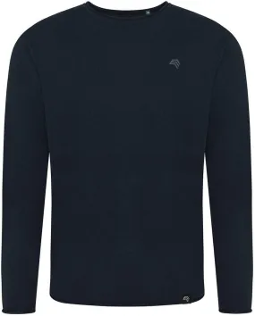 ECL 0060 ― Recycled Feinstrick-Pullover aus regenerierter Baumwolle - Navy Blau