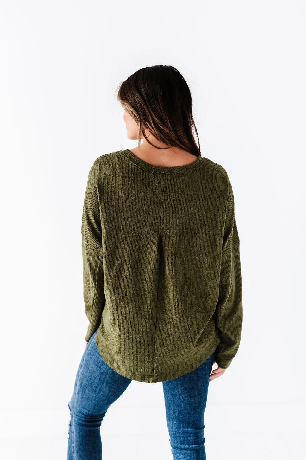 Ember Henley Top in Olive