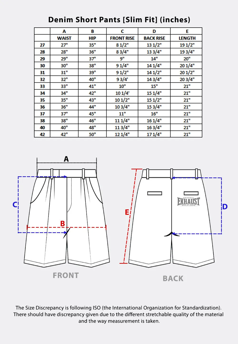 EXHAUST JEANS SHORT PANTS [SLIM FIT] 1553