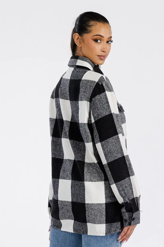 Explore More Collection - Boyfriend Oversized Soft Flannel Shacket