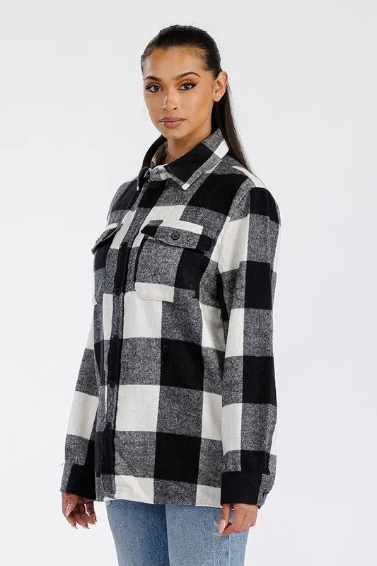 Explore More Collection - Boyfriend Oversized Soft Flannel Shacket