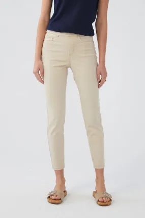 French Dressing Pull-On Ankle Pant Oyster Shell