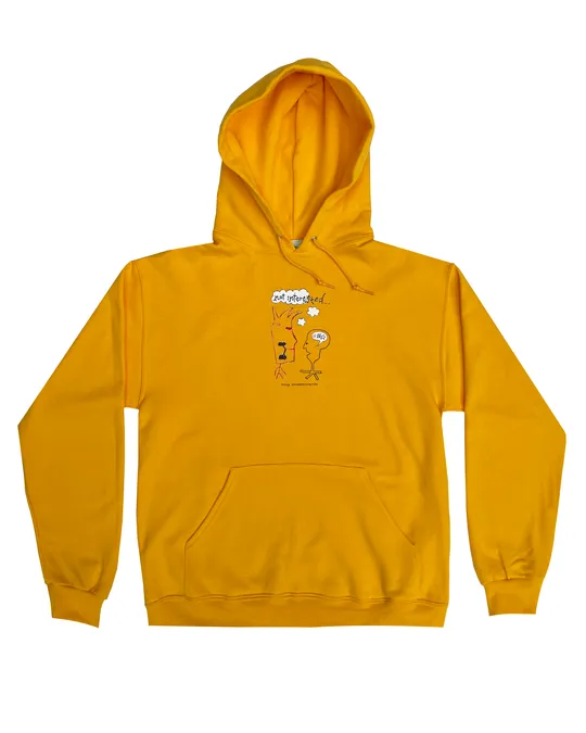 FROG NOT INTERESTED HOODIE - GOLD