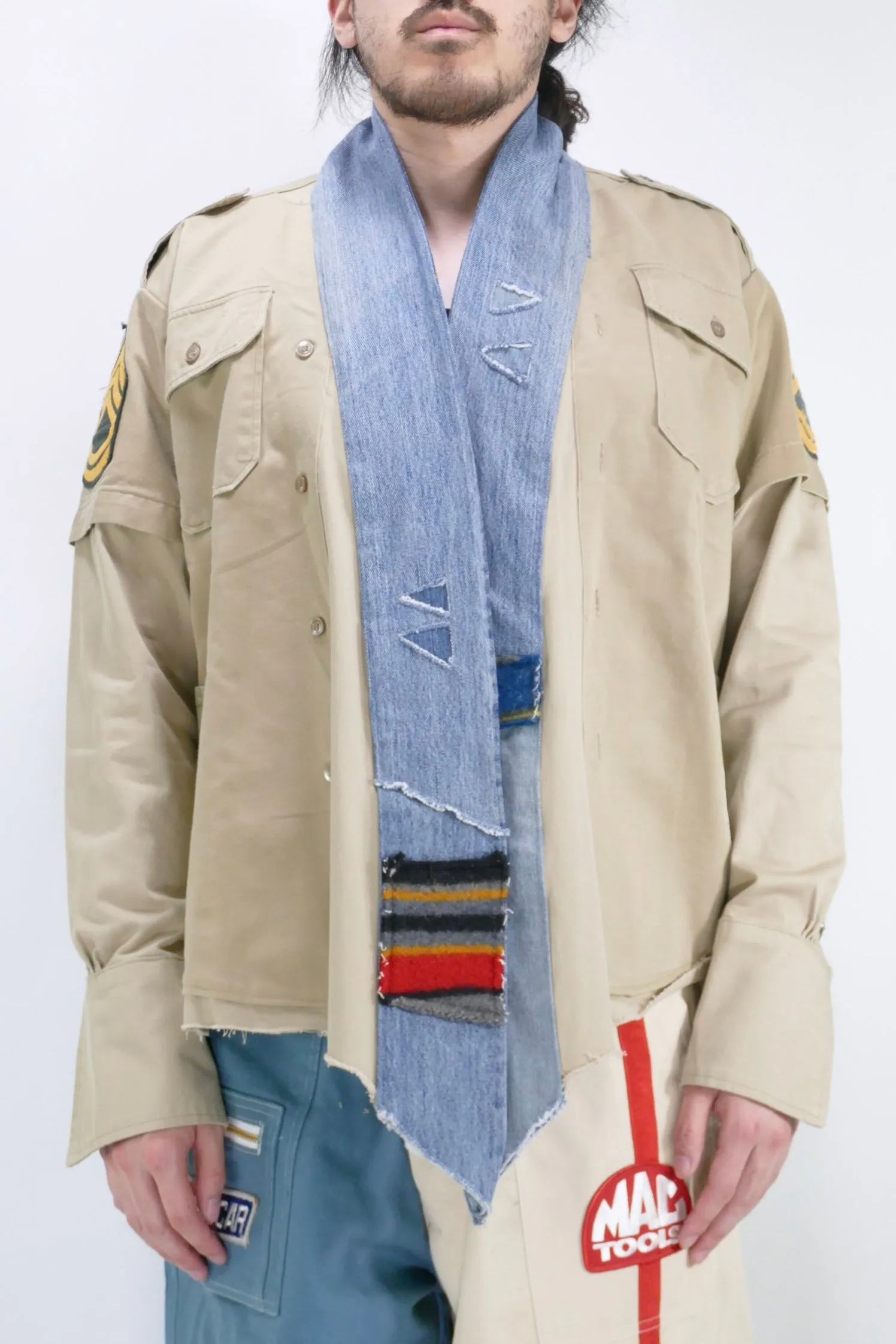 Greg Lauren Khaki Uniform G1 Kimono - Tan