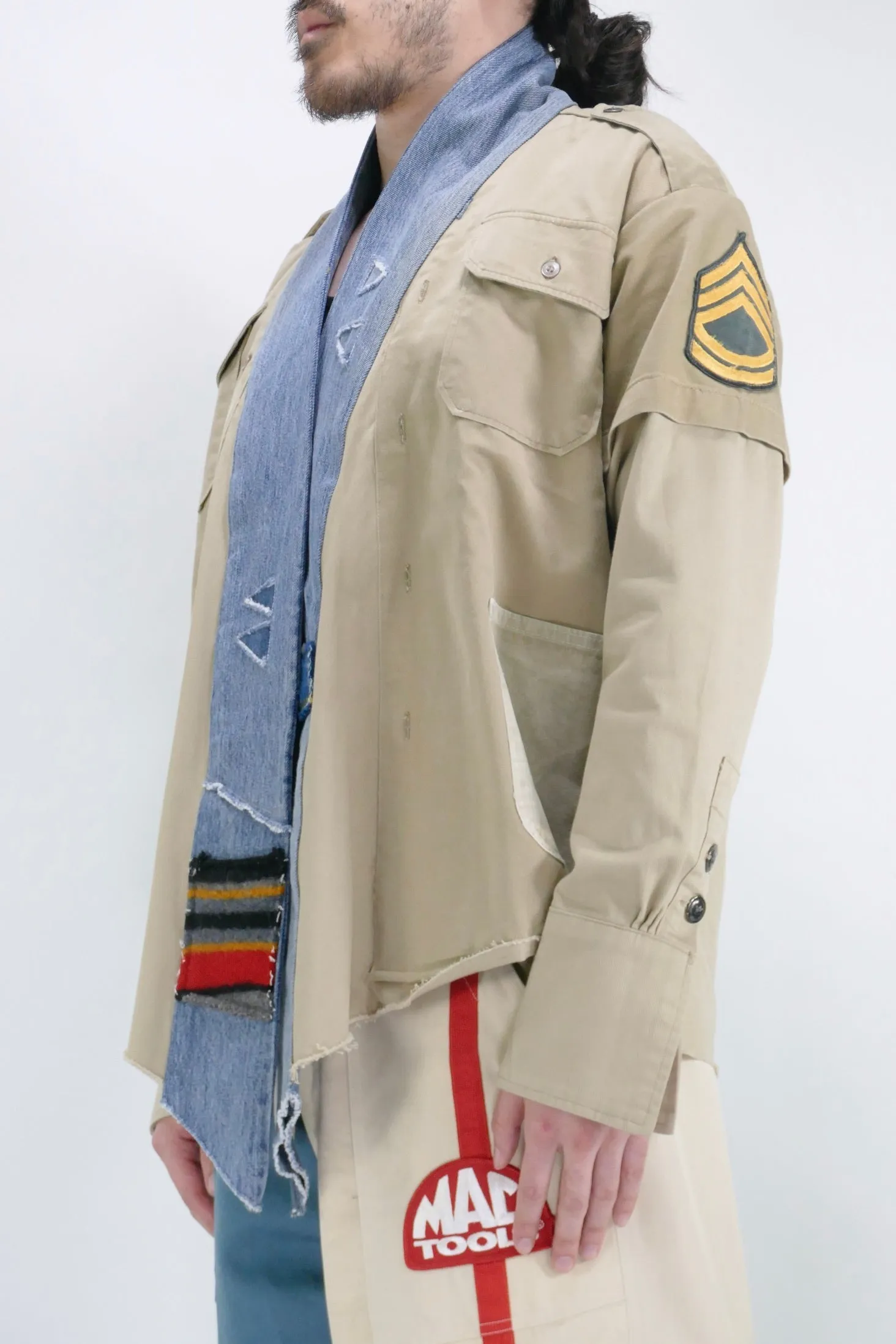 Greg Lauren Khaki Uniform G1 Kimono - Tan