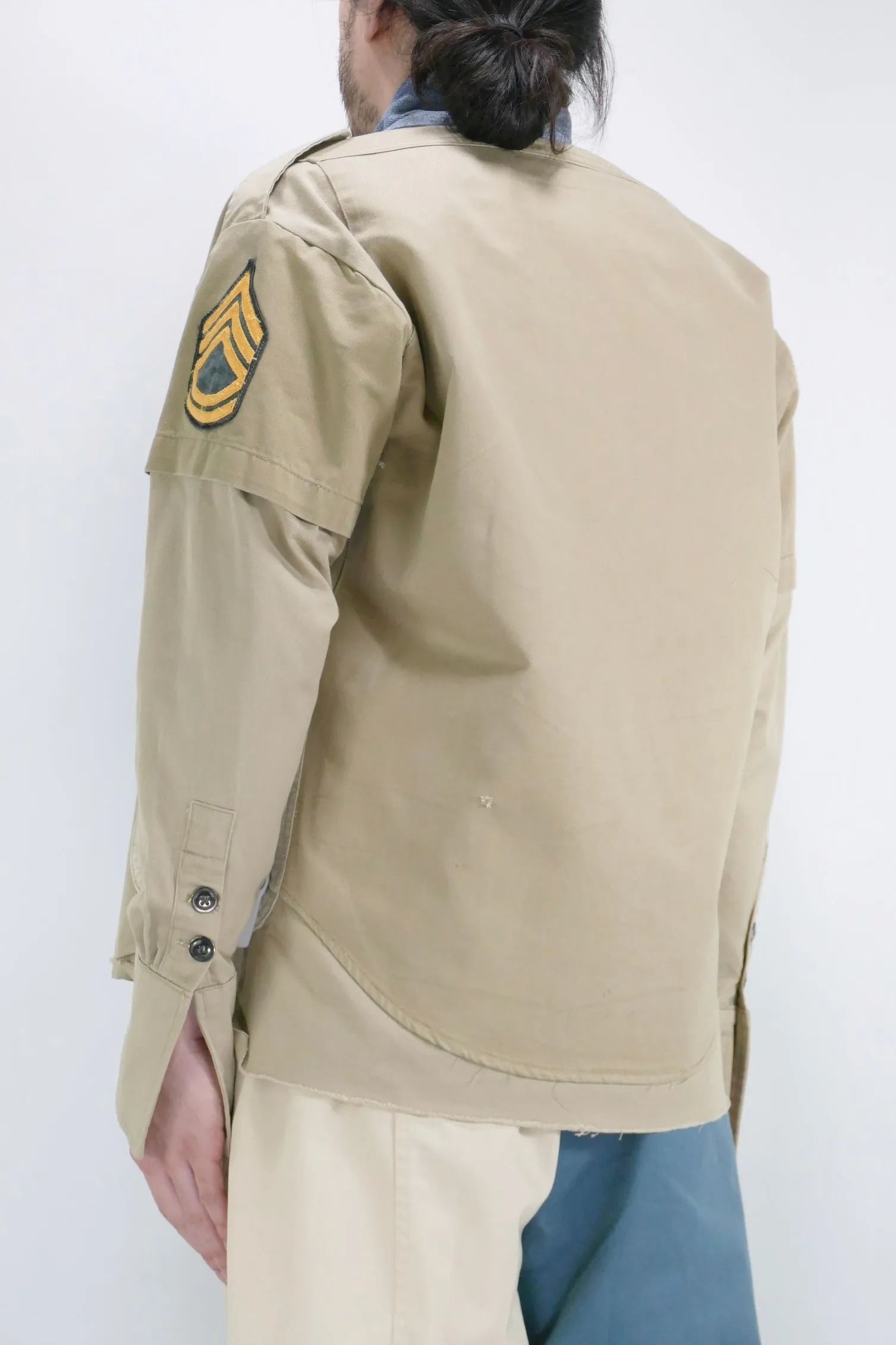 Greg Lauren Khaki Uniform G1 Kimono - Tan