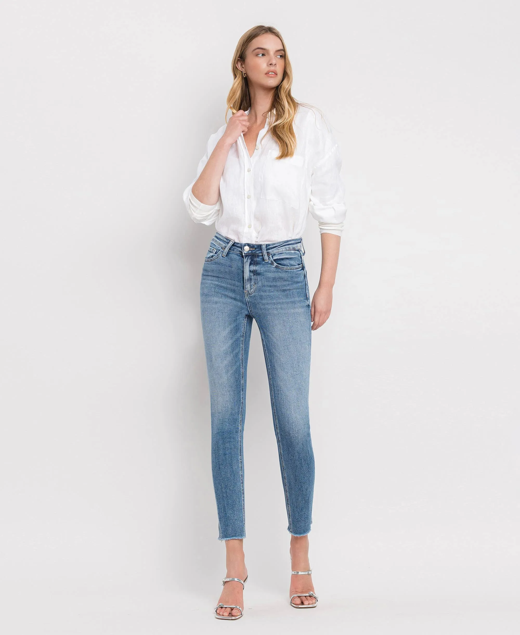 HIGH RISE CROP SKINNY JEANS