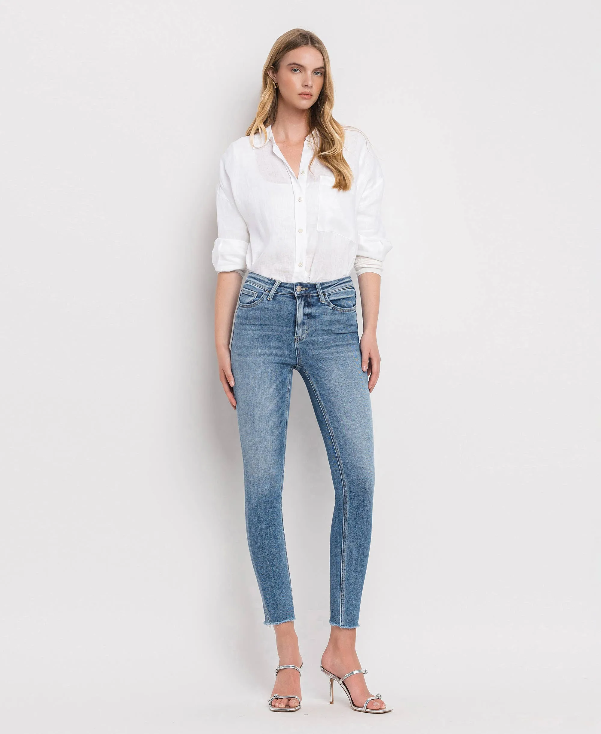 HIGH RISE CROP SKINNY JEANS