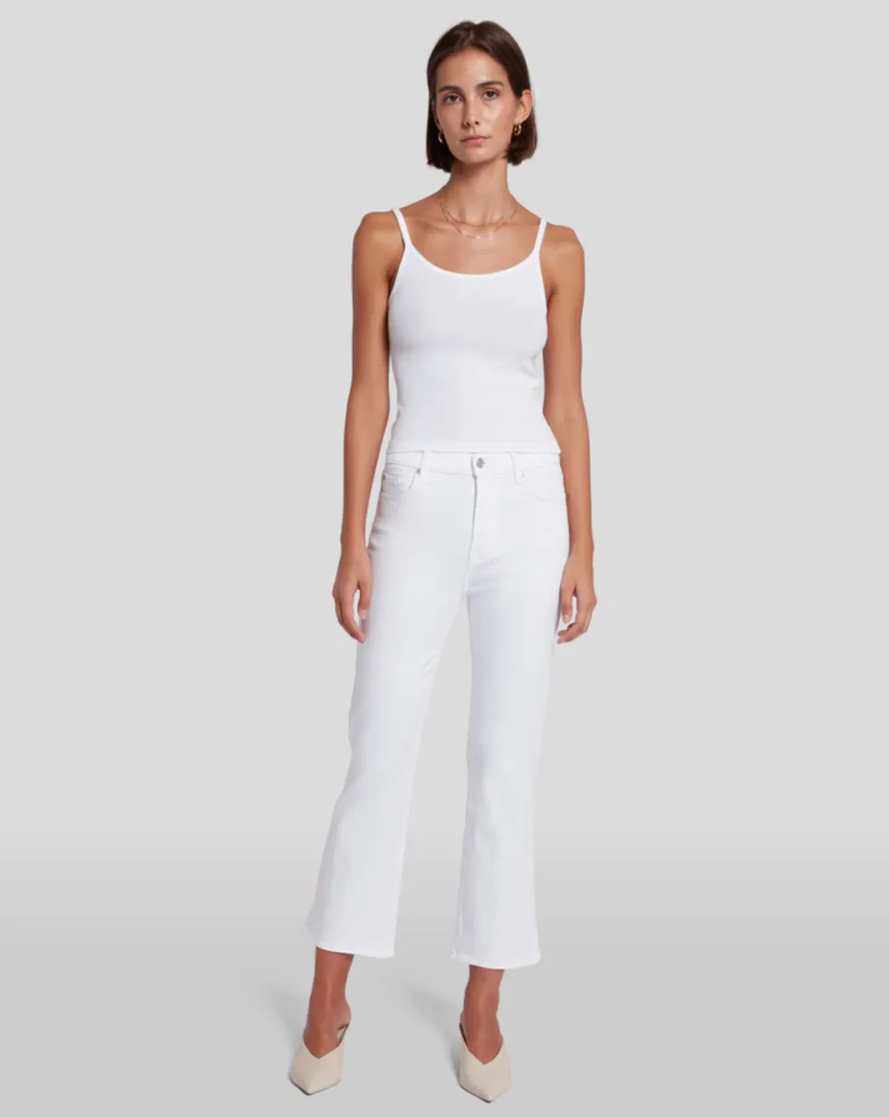 HIGH WAIST SLIM KICK IN LUXE WHITE