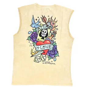 HIGHLY UNDRTD All 4 Love Washed Graphic Sleeveless T-Shirt