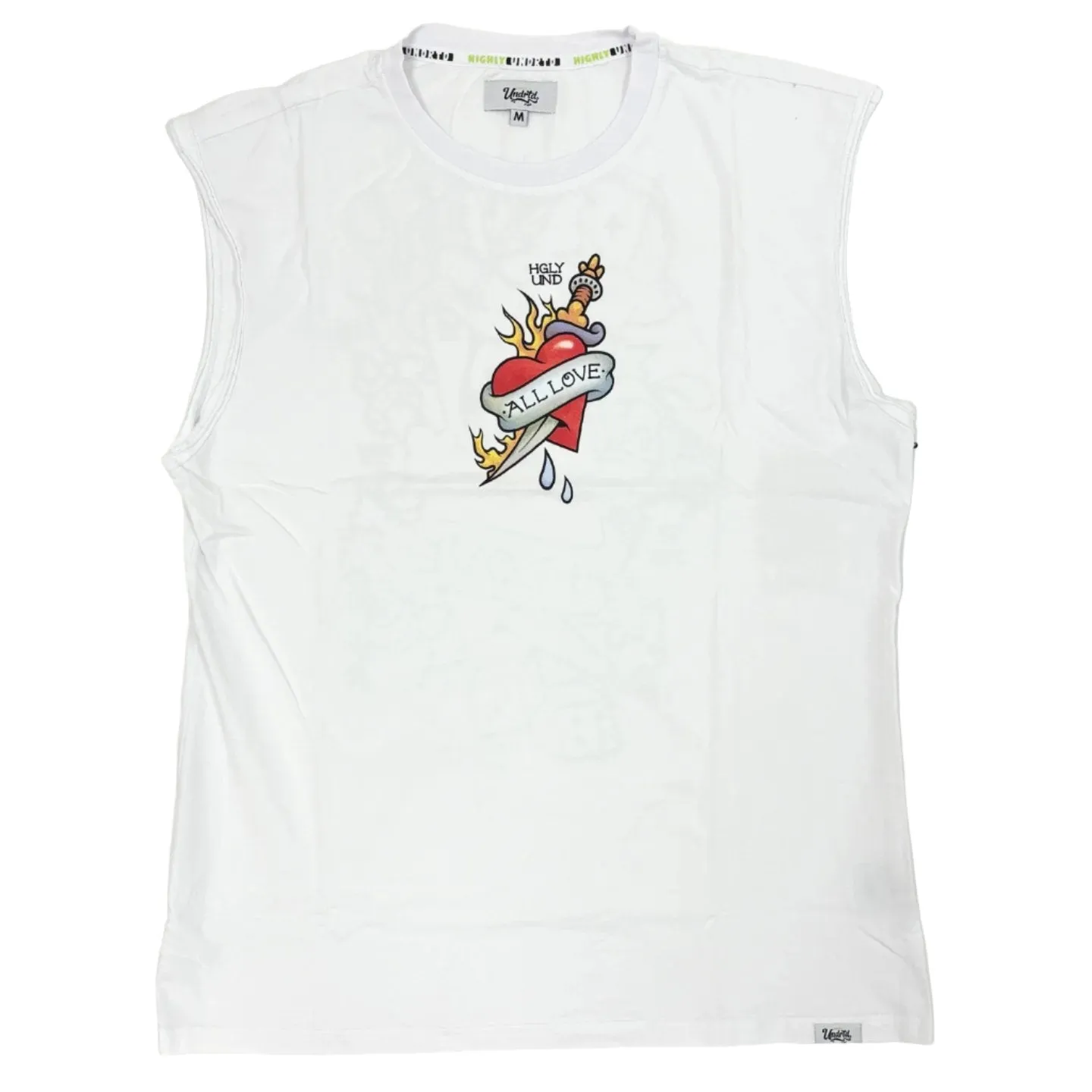 HIGHLY UNDRTD All 4 Love Washed Graphic Sleeveless T-Shirt