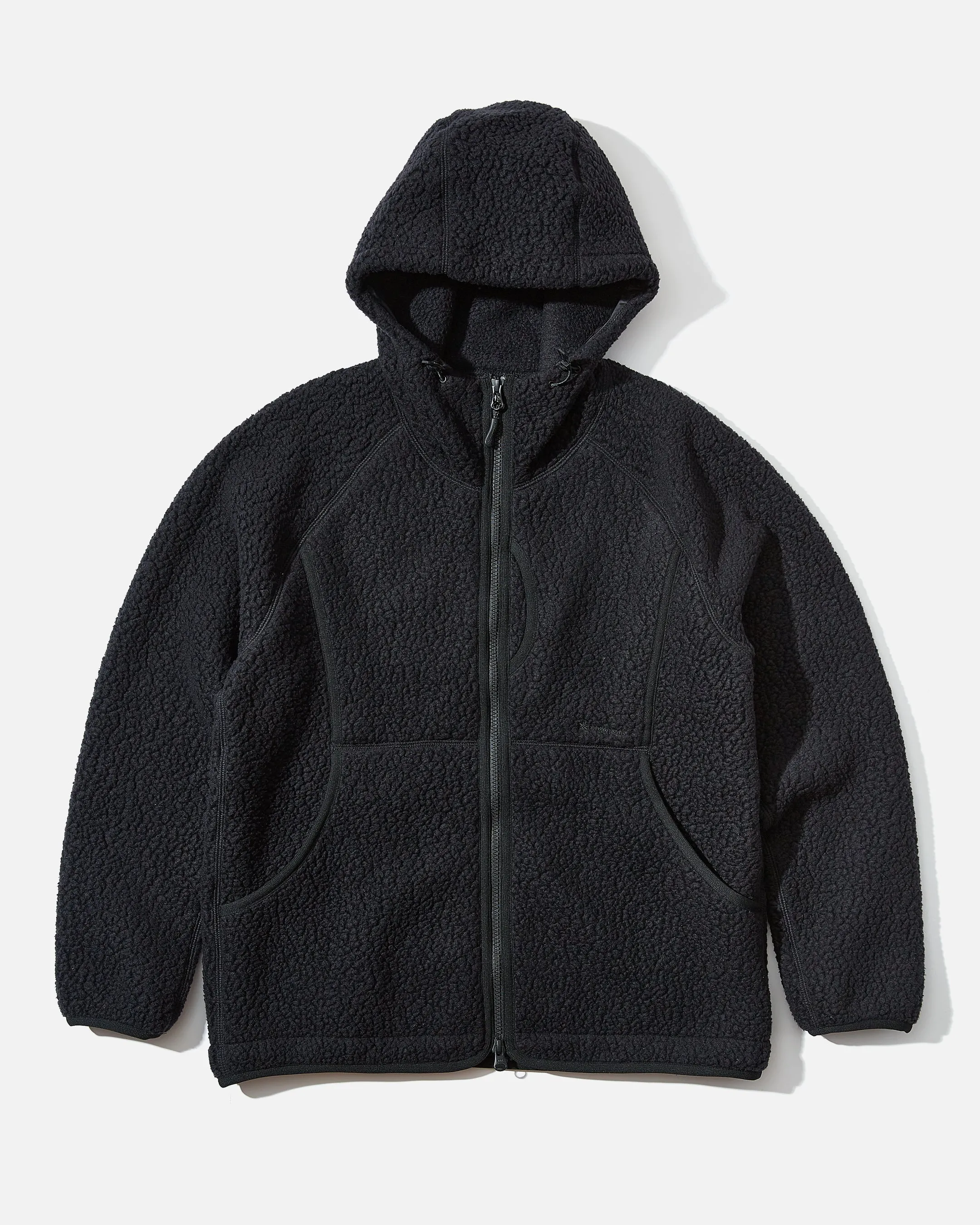 Hooded Thermal Boa Fleece - Black