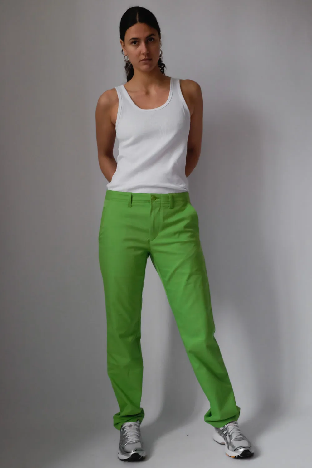 HUGO BOSS GREEN STRAIGHT LEG PANTS