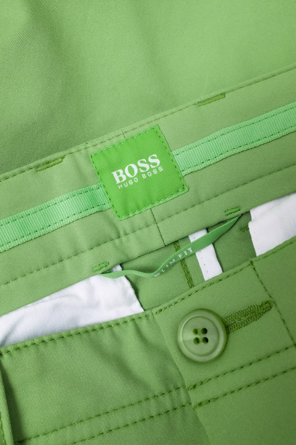 HUGO BOSS GREEN STRAIGHT LEG PANTS