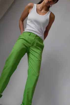 HUGO BOSS GREEN STRAIGHT LEG PANTS