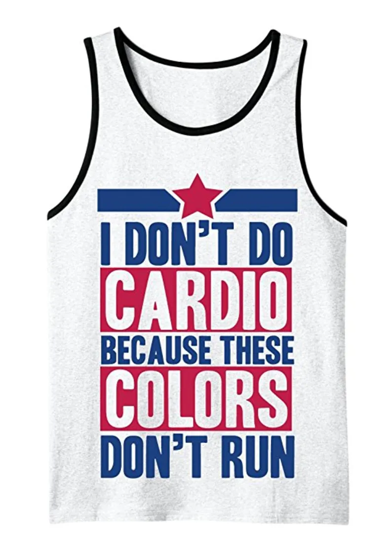 I Don't Do Cardio - Men's Tank Top White (Medium)