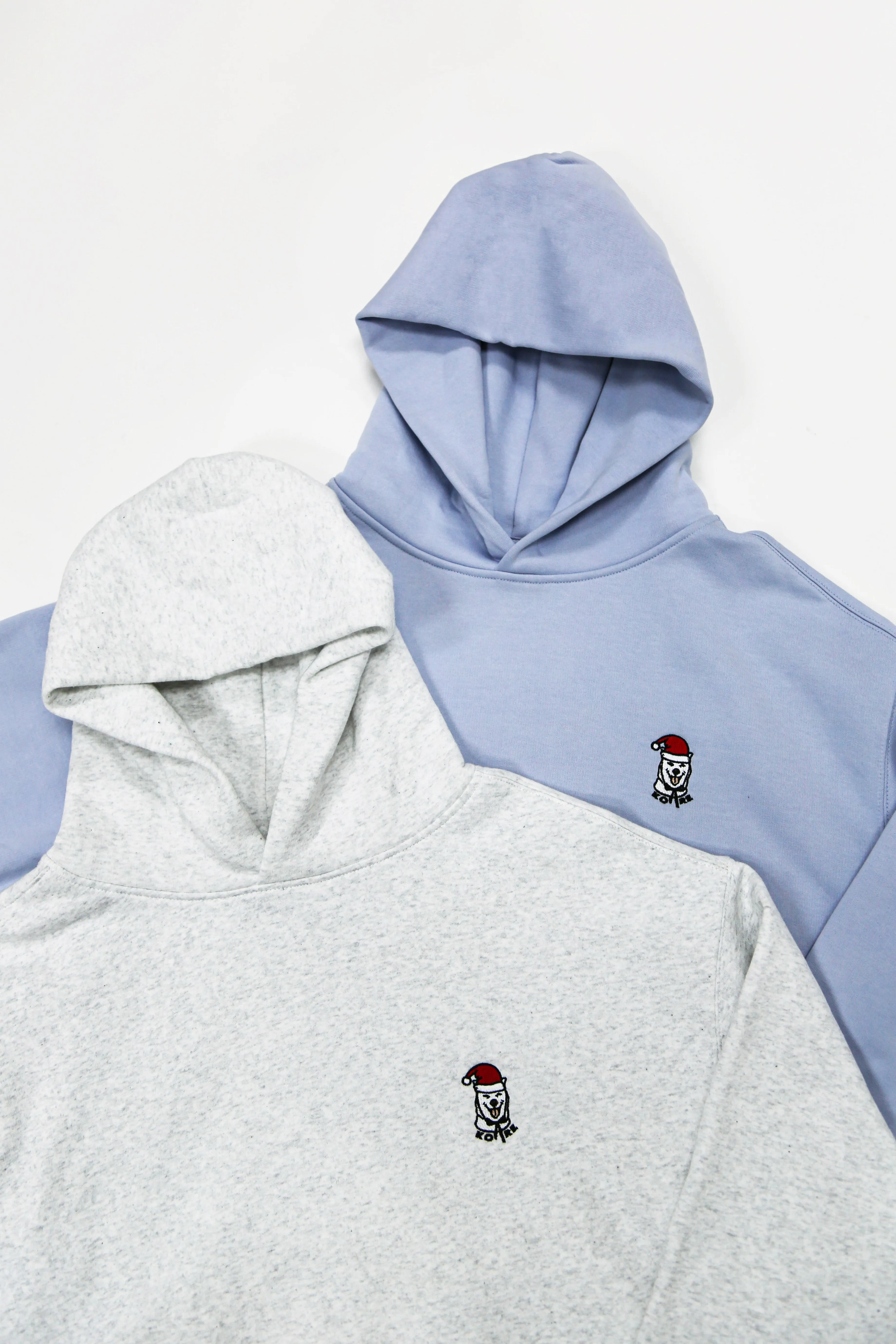 JJ SANTA HOODIE (WHITE HEATHER)