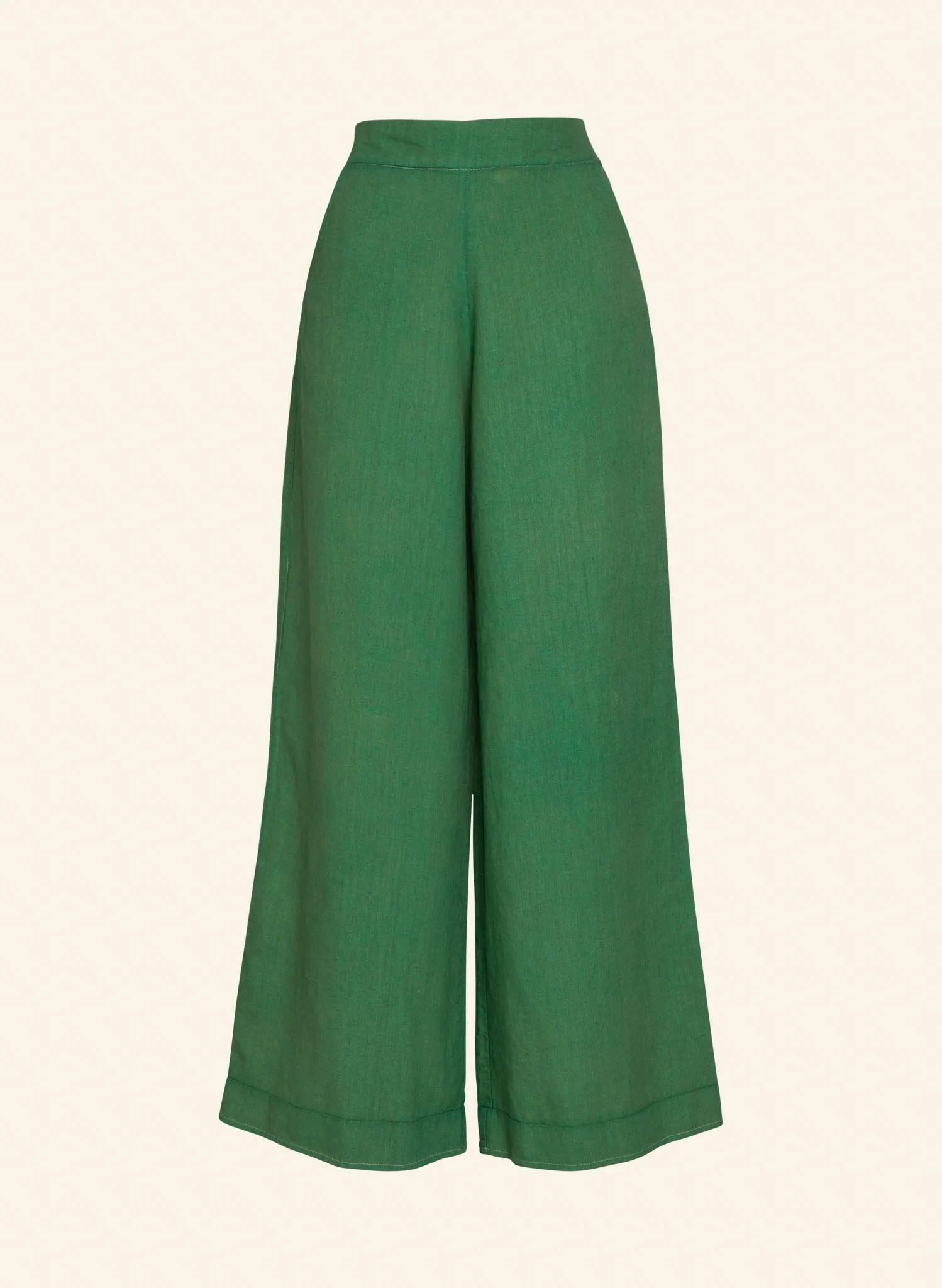 Josephine Trousers - Green Linen