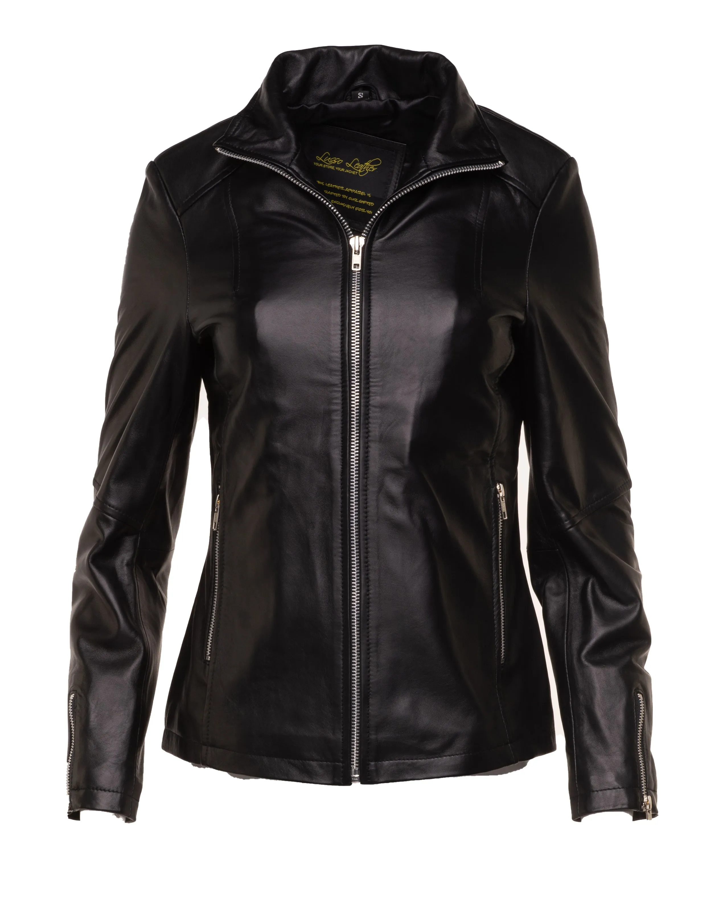 Jude's black leather jacket