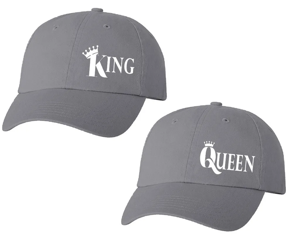 King Queen Couple Matching Baseball Caps, Matching Caps