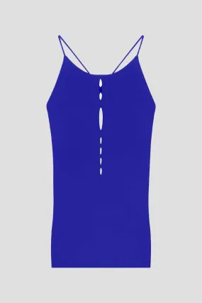 KNITTED CUT OUT TANK-ULTRAMARINE BLUE