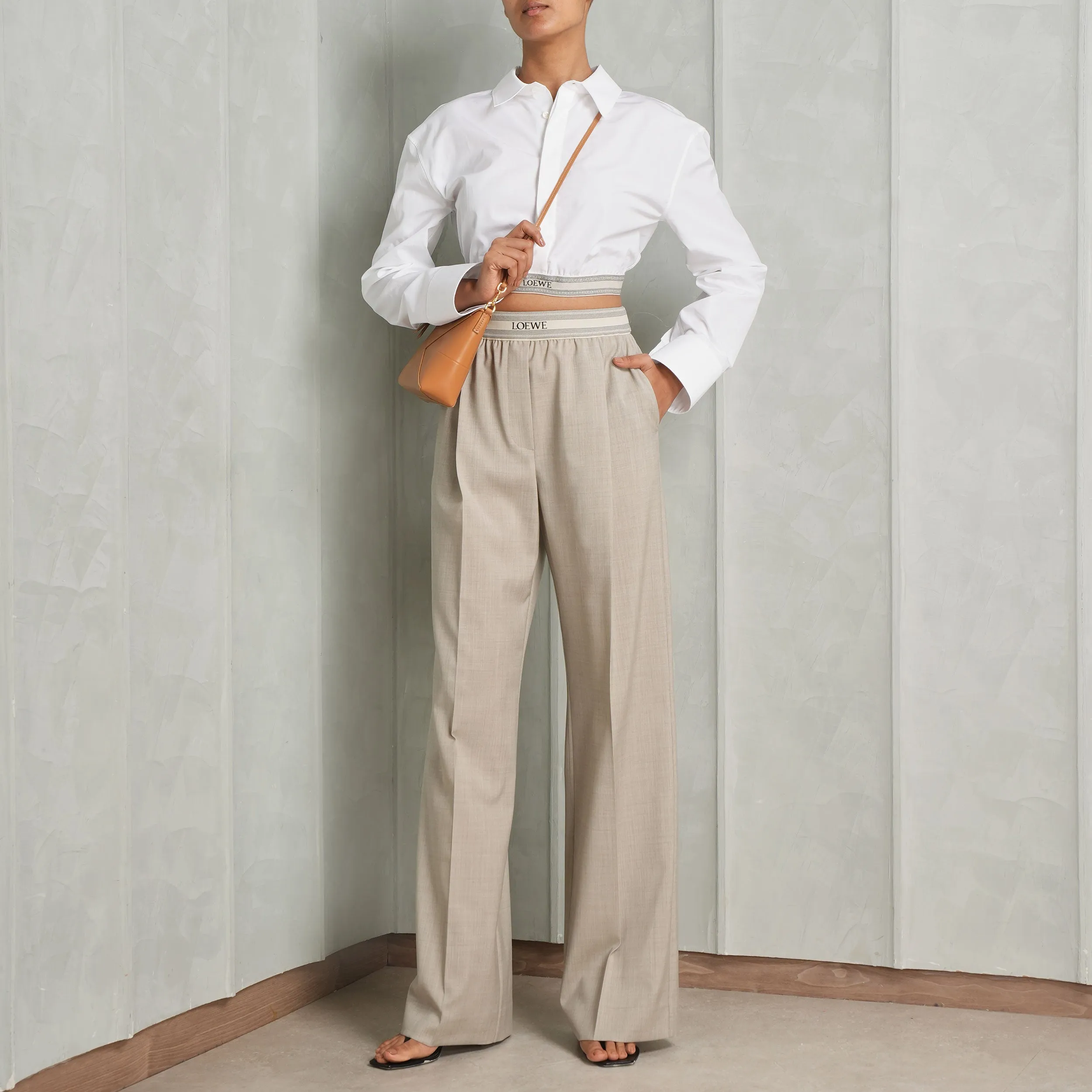 Logo Belted Trousers