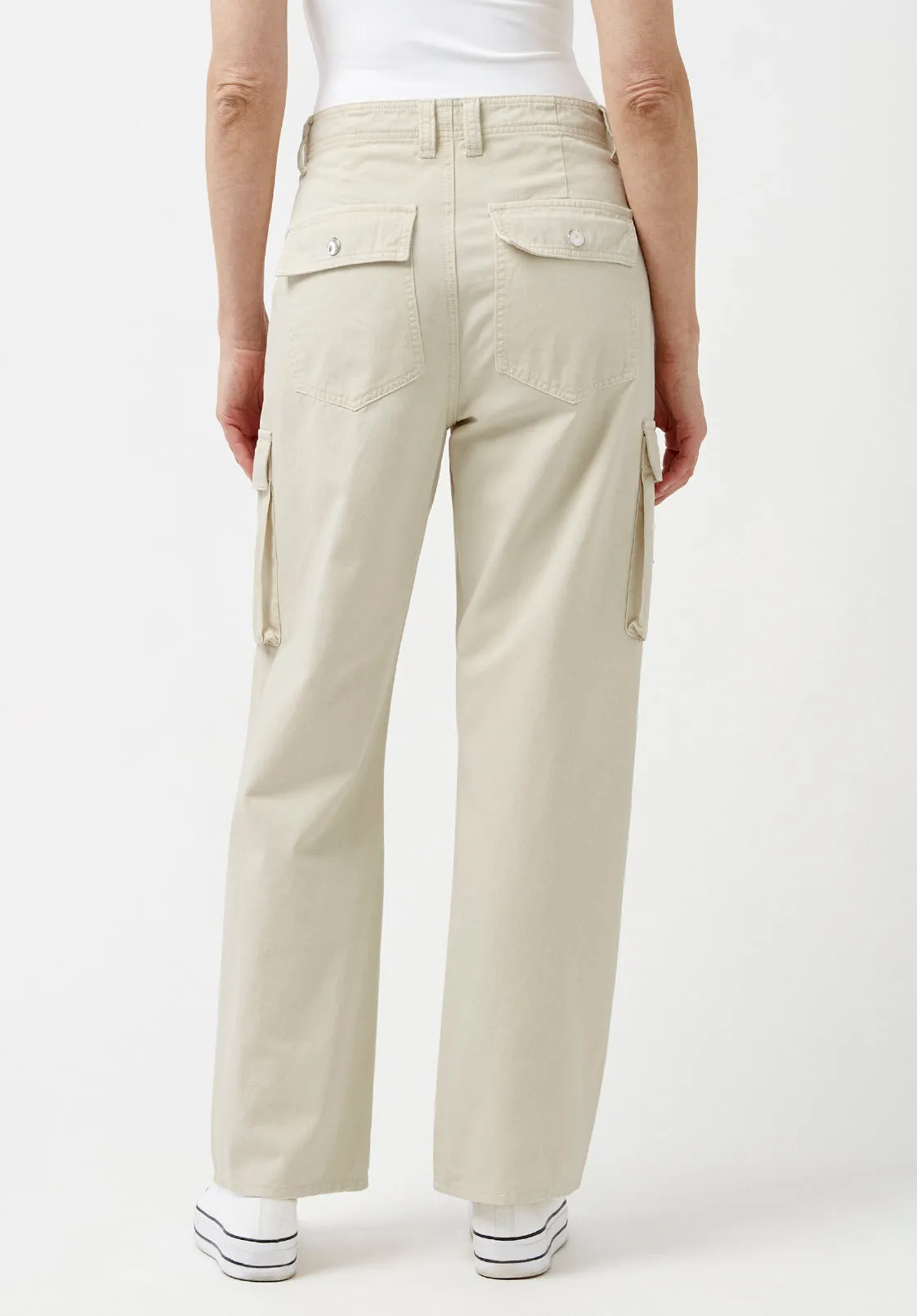 Low Rise Straight Gia Beige Cargo Pants - BL15915