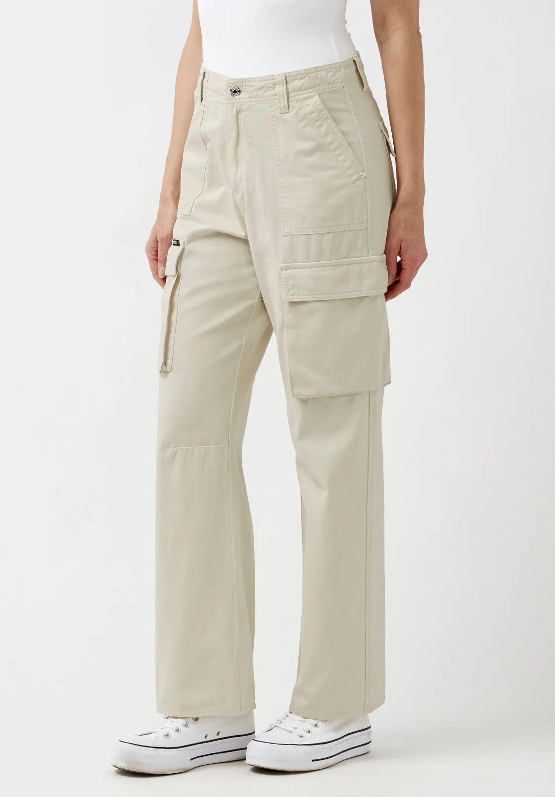 Low Rise Straight Gia Beige Cargo Pants - BL15915