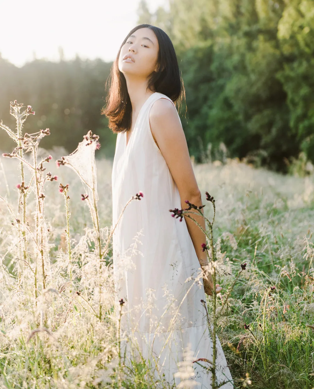 Madelyn-Paige Organic Cotton Dress In Off White & Bone