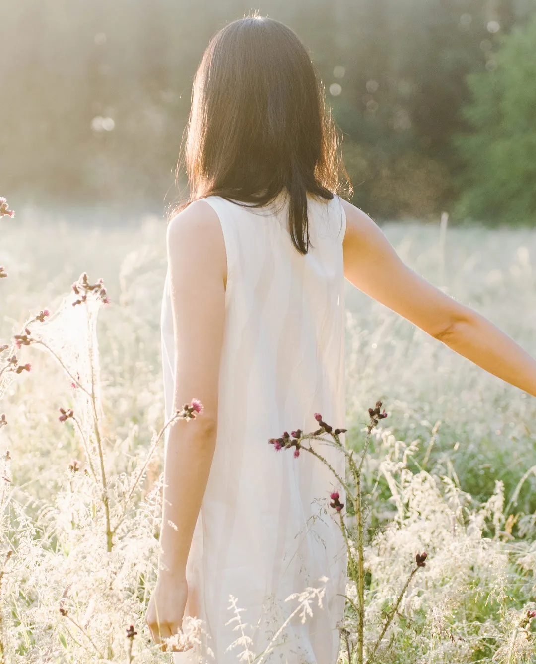 Madelyn-Paige Organic Cotton Dress In Off White & Bone