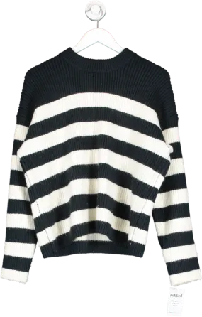 Monki Blue Chunky Oversized Knit Striped Sweater UK M