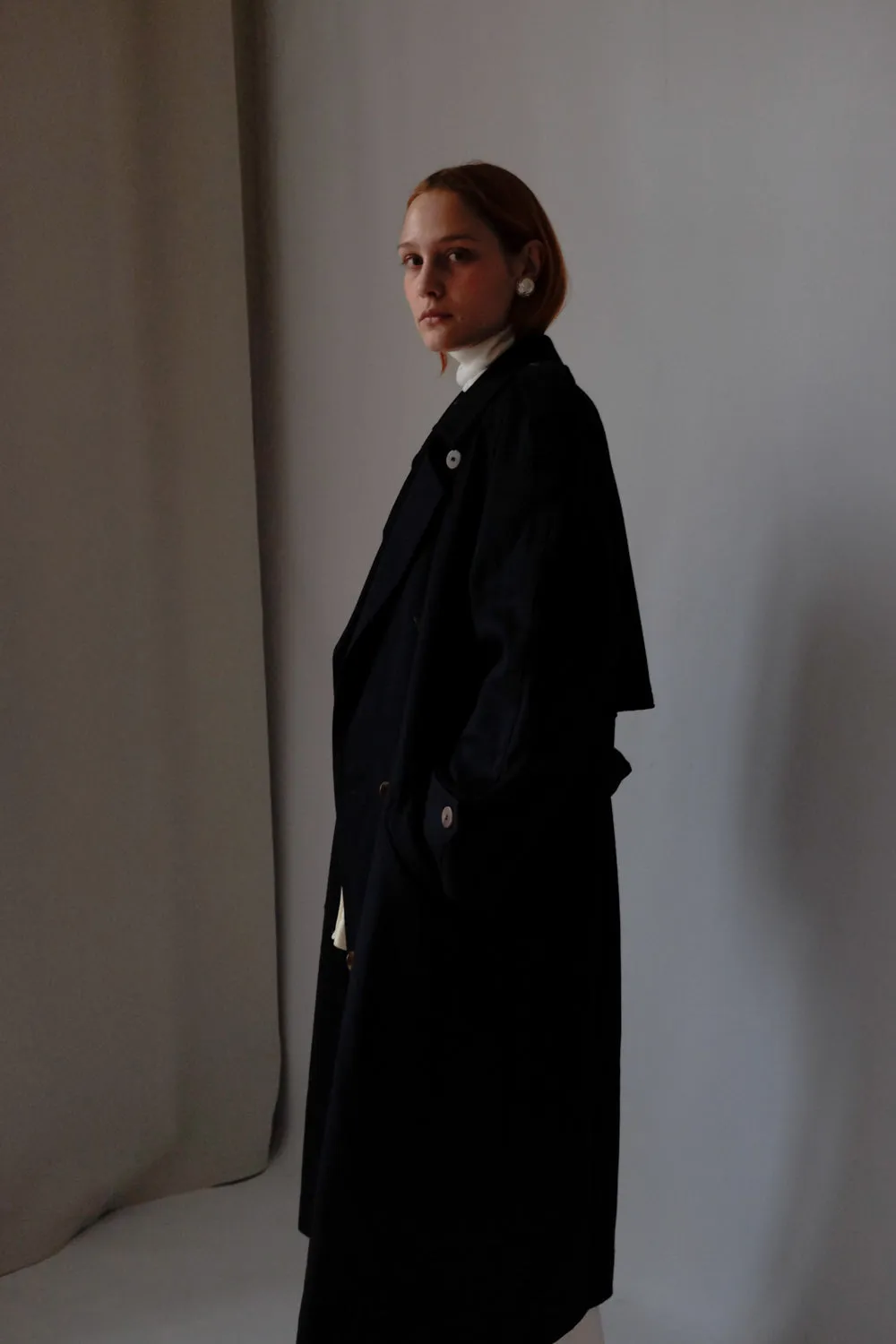 NIGHTBLUE PURE WOOL VINTAGE COAT