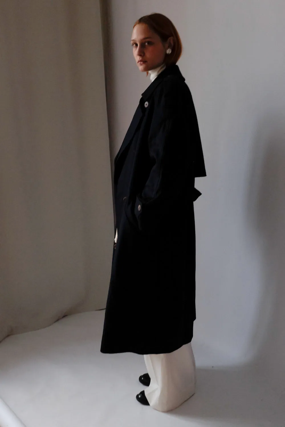 NIGHTBLUE PURE WOOL VINTAGE COAT