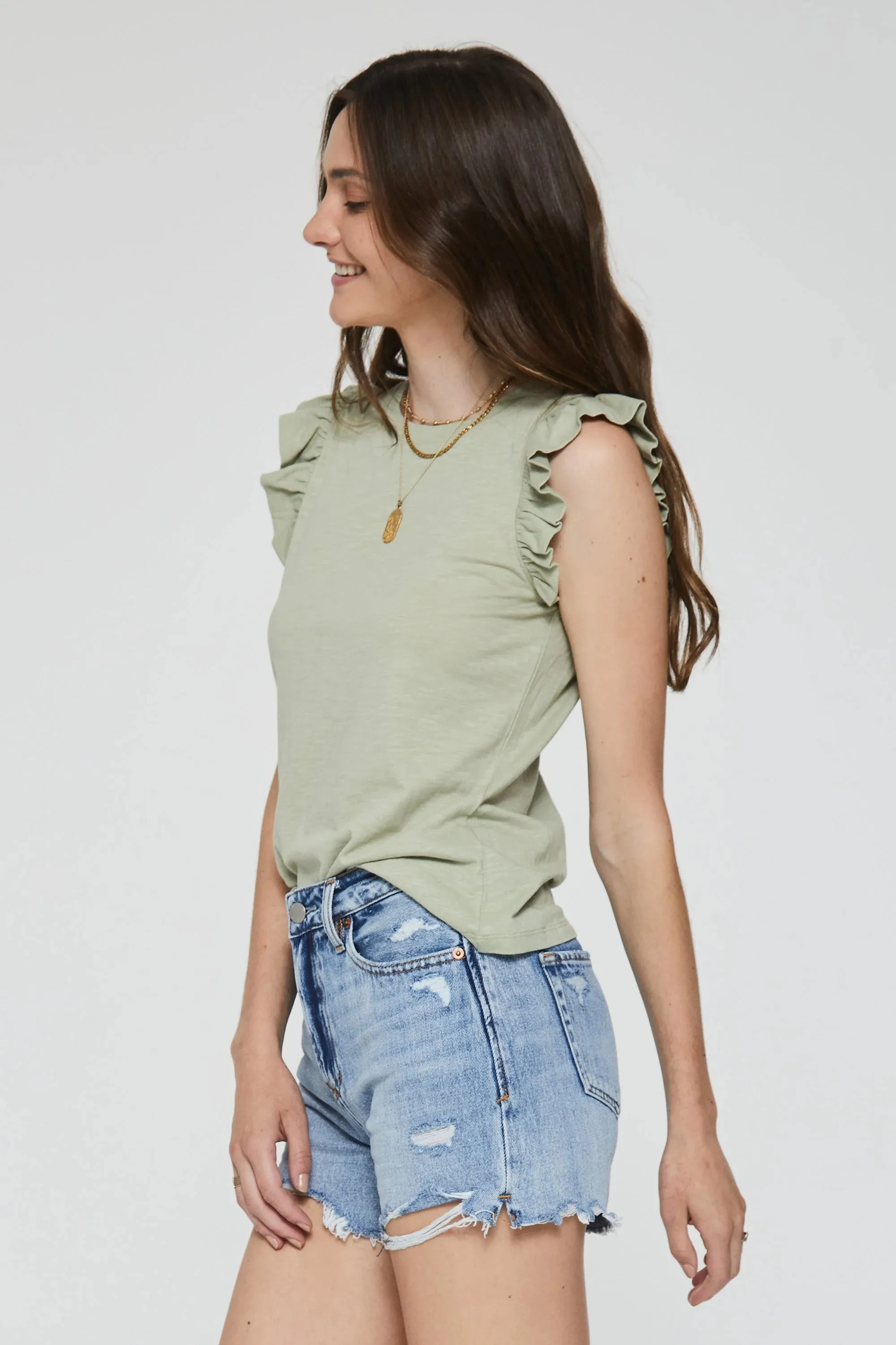 North Ruffle Trimmed Top