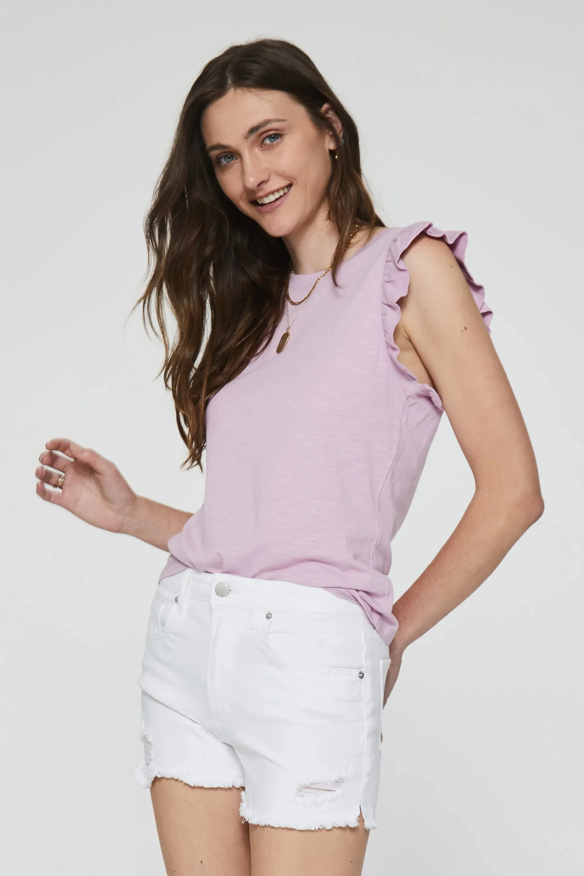 North Ruffle Trimmed Top