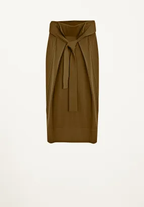 Paige Belted Skirt in Khaki