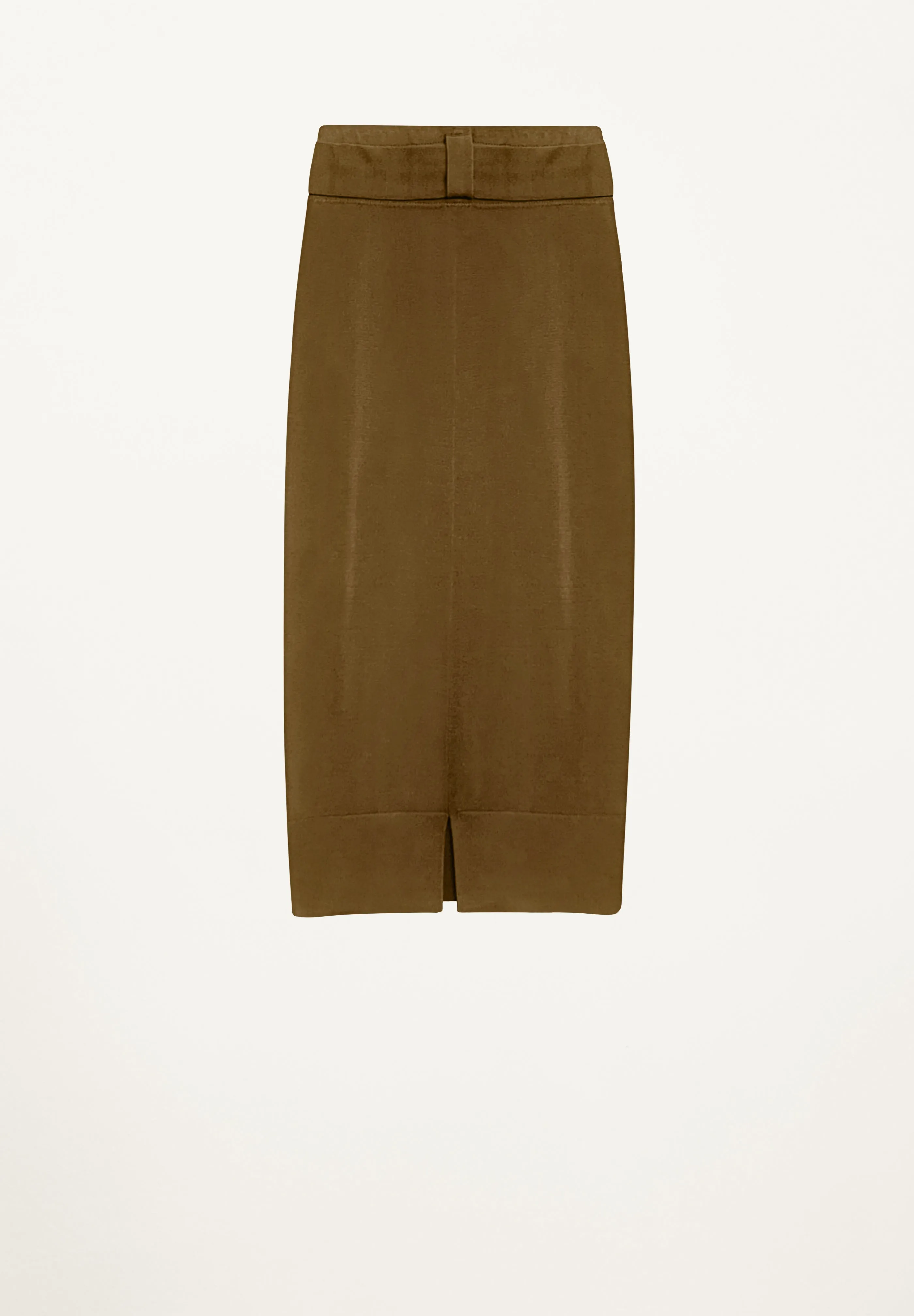 Paige Belted Skirt in Khaki