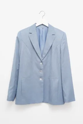 PALE BLUE OVERSIZED BOXY BLAZER