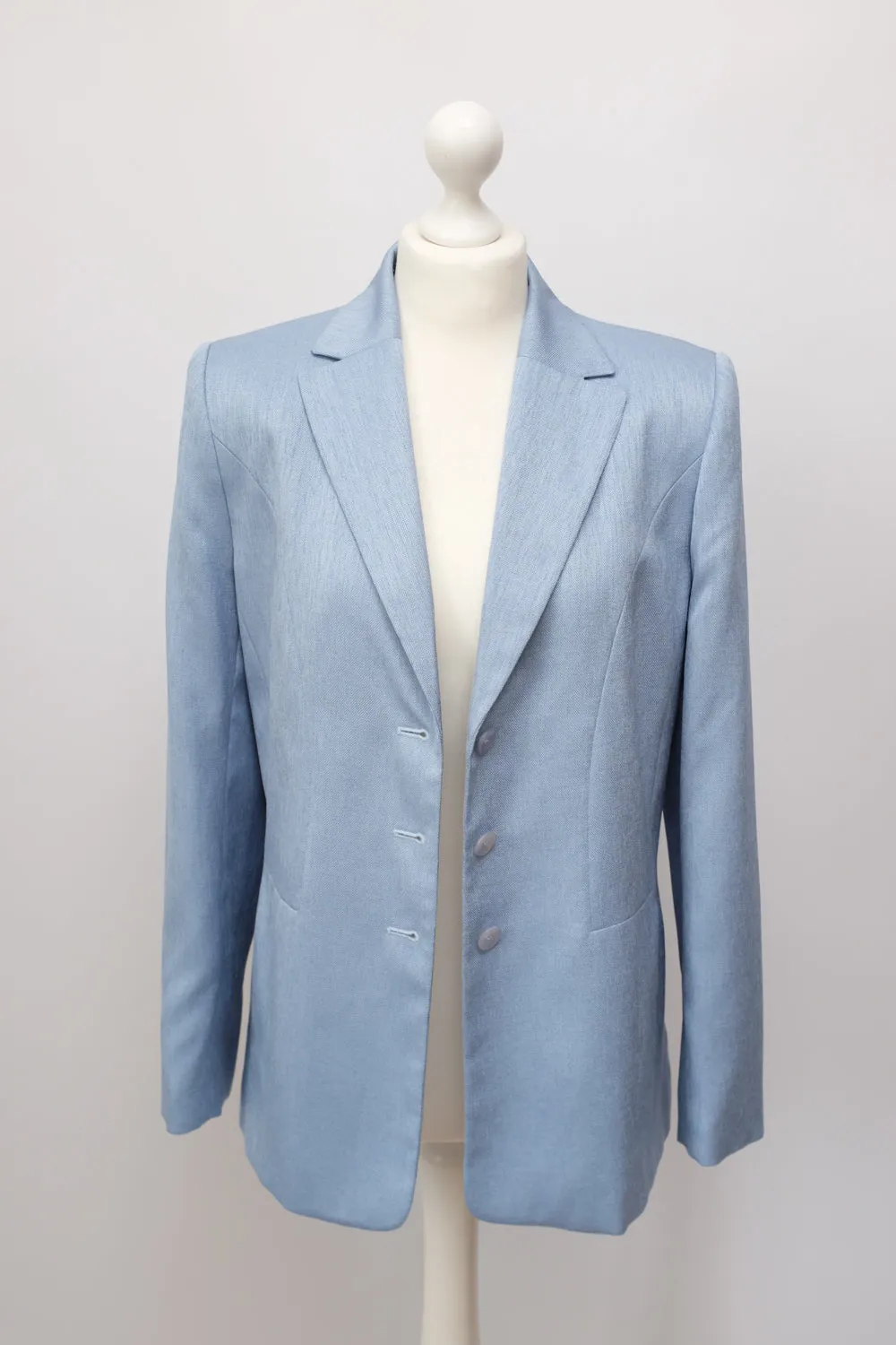 PALE BLUE OVERSIZED BOXY BLAZER