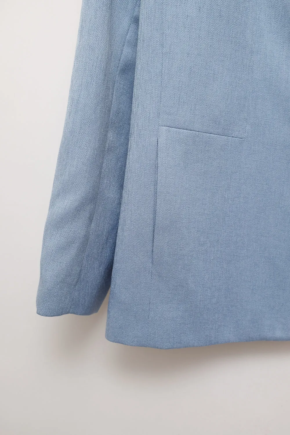 PALE BLUE OVERSIZED BOXY BLAZER