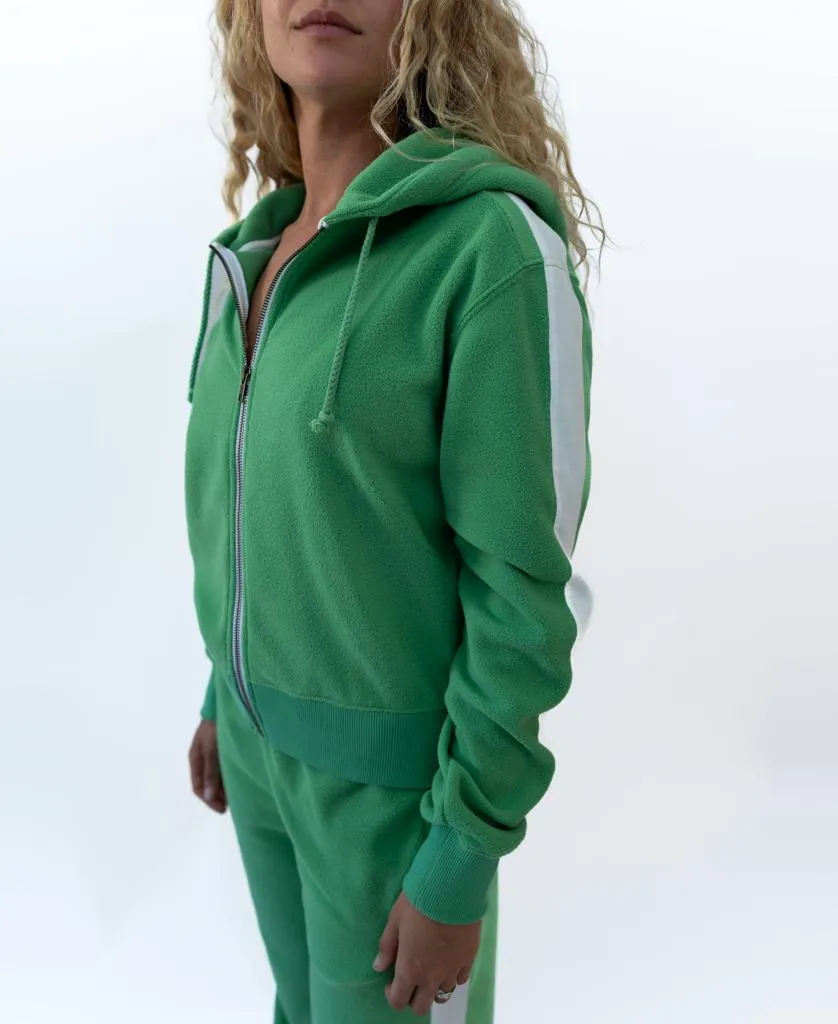 Pam Zip Hoodie | Surf Green