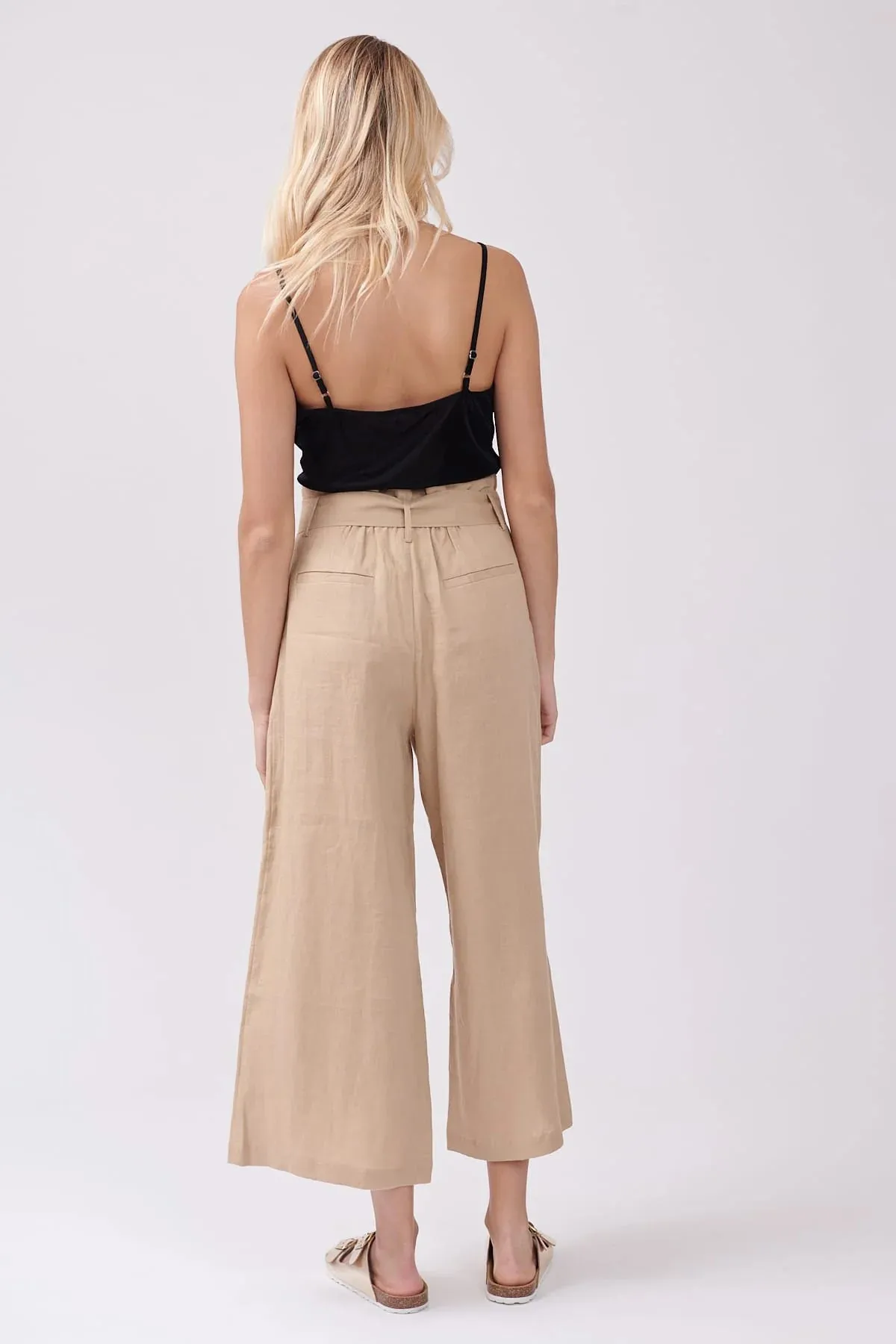 Pearl Linen Trousers - Khahki