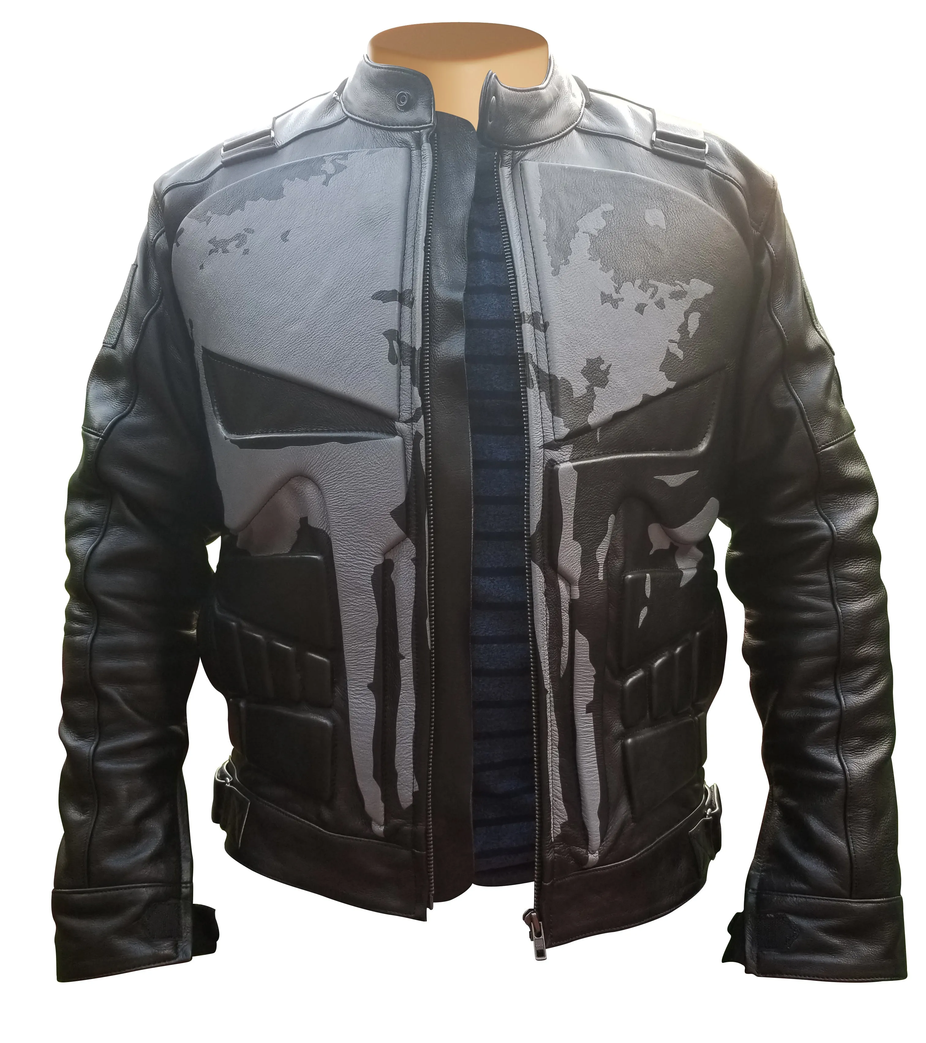 Punisher's motorcycle leather jacket