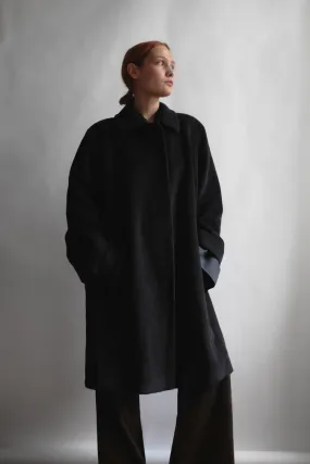 PURE CASHMERE WOOL ANTHRACITE VINTAGE COAT